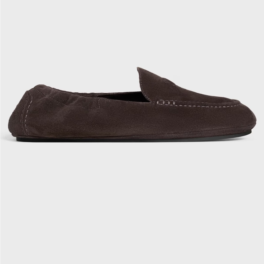 CELINE ADAM LOAFER WITH TRIOMPHE IN SUEDE CALFSKIN